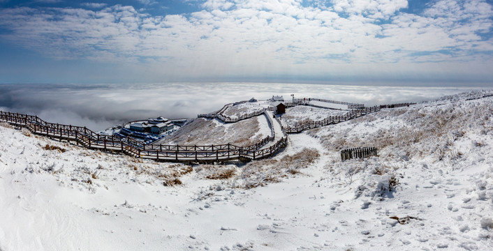 武功山雪景全景接片