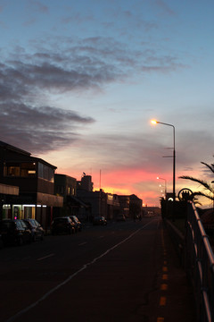 格里茅斯小镇夕阳