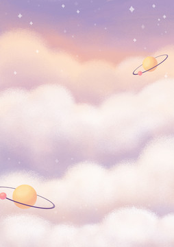 天空插畫背景