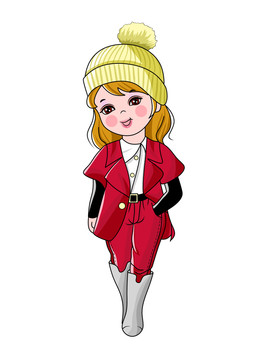 Q版卡通女孩