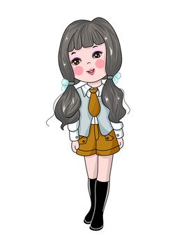 Q版卡通女孩