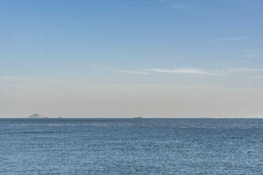 海洋海景和天空日落