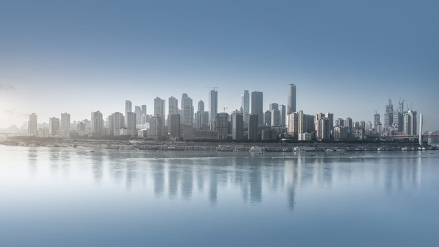 重庆建筑景观天际线全景大画幅