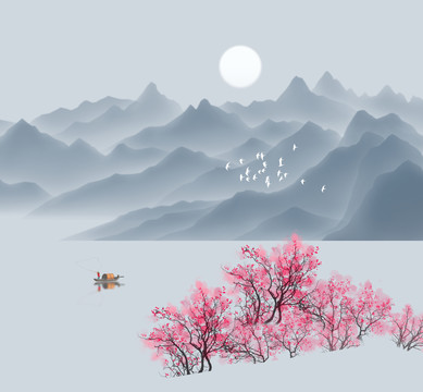 水墨山水畫