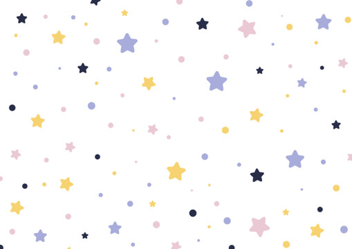 卡通矢量星星圖案