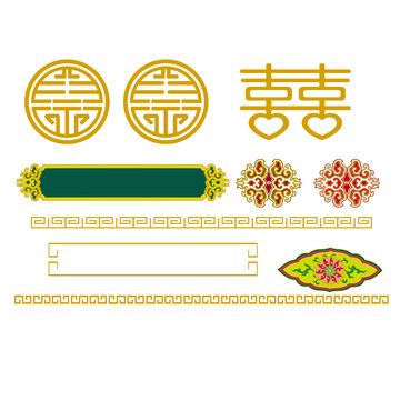 蒙古族喜字花紋
