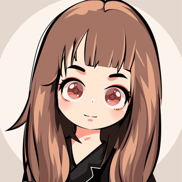 卡通女孩頭像創(chuàng)意設計