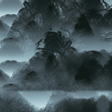 水墨山水畫圖
