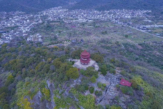 苏州西山林屋洞梅花航拍