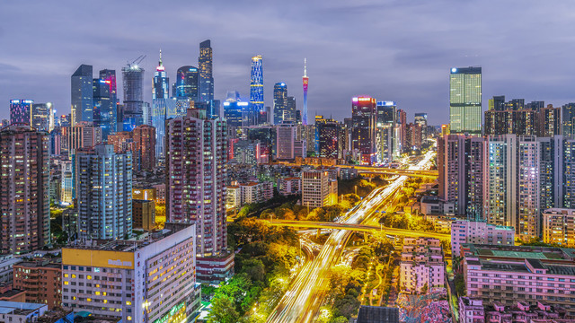 广州珠江新城夜景