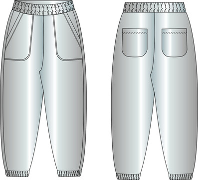 束腳衛(wèi)褲版型
