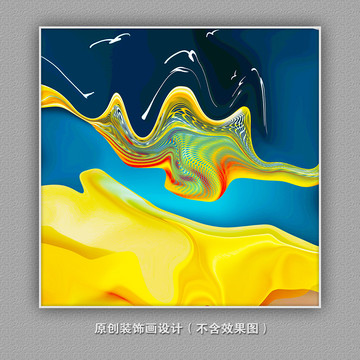 大理石水墨玄关装饰画