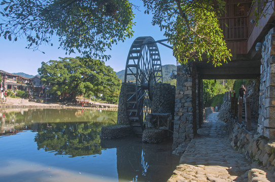 云水谣大水车景观