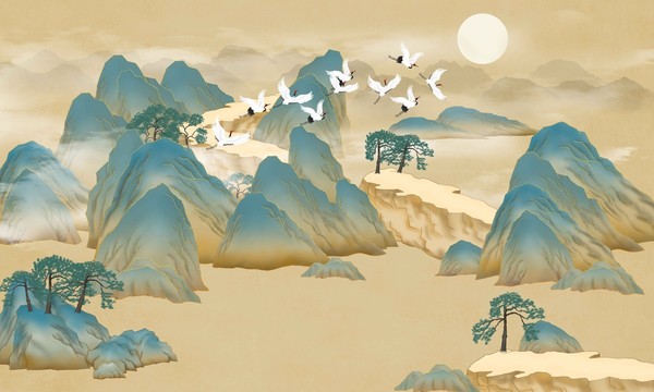 國潮山水畫