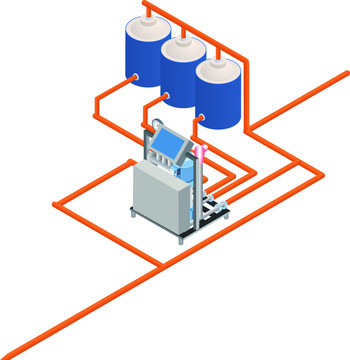 智慧農(nóng)業(yè)水肥一體機(jī)高清矢量圖