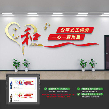 調(diào)解室文化墻之和公平公正調(diào)解