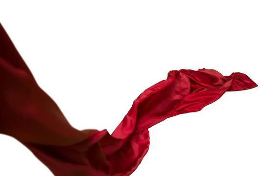 红色绸缎纺织品布料