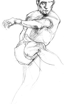 個人原創(chuàng)素描人體
