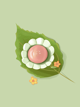 清明節(jié)艾葉青團
