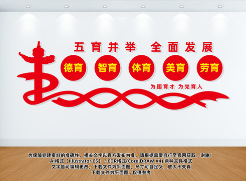 五育并舉展板