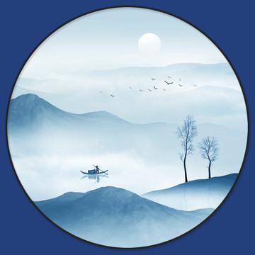 新中式山水裝飾畫