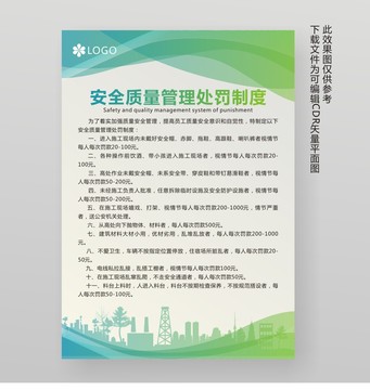 公司車間安全質(zhì)量管理制度牌