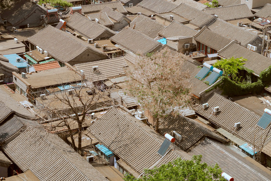 北京隆福寺空中庭院明清建筑