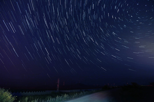 夜晚星空摄影素材