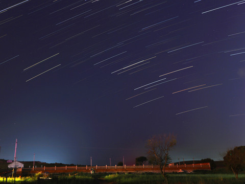 夜晚星空摄影素材