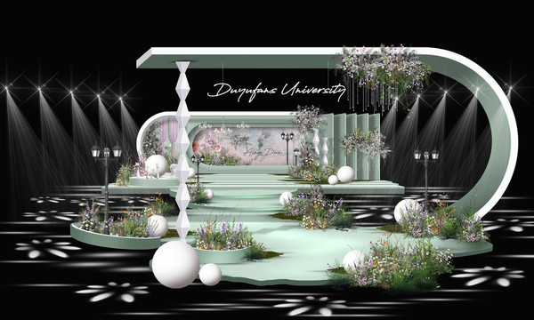 薄荷绿法式花园婚礼设计