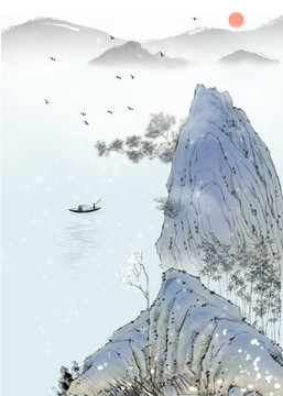 水墨山水風(fēng)景