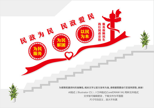 民政宣傳樓梯墻