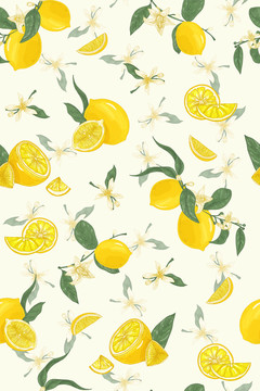 清新柠檬图案