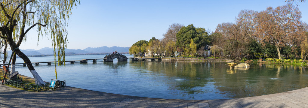 杭州西湖涌门全景图高清