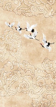 古典祥云壁畫