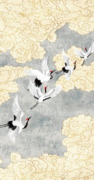 祥云仙鶴屏風(fēng)