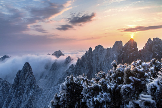 黄山雪景