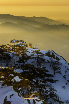 黄山云海日落日出