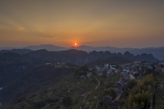 浙江新昌十九峰下岩贝景区航拍