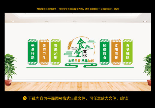 食堂文化墻