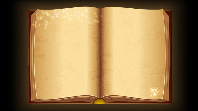 翻開的書