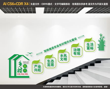 鄉(xiāng)村振興戰(zhàn)略樓梯文化墻