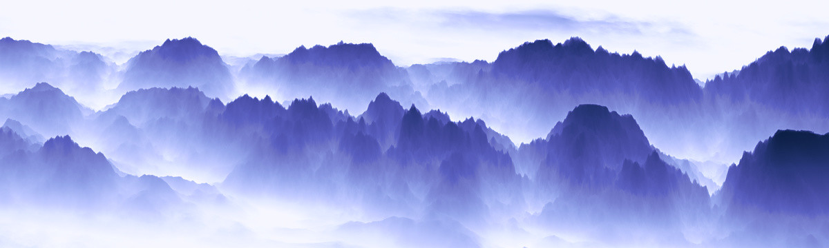 彩色山水畫