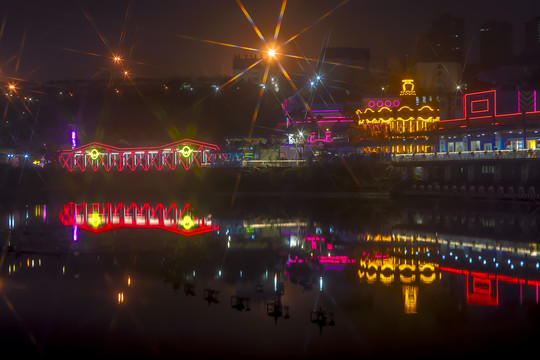 欢乐谷夜景