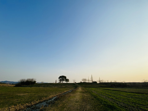 良渚古城遗址地平线自然风景