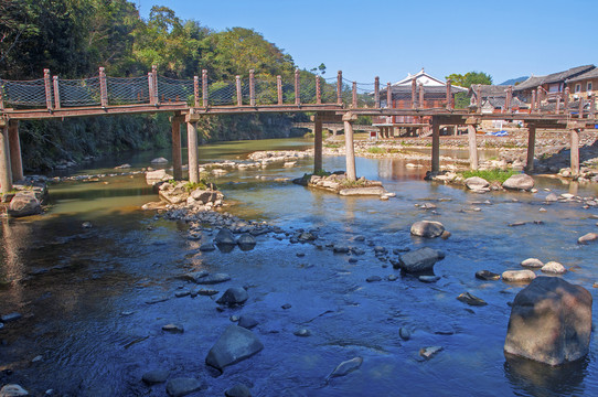 船场溪情人桥风景