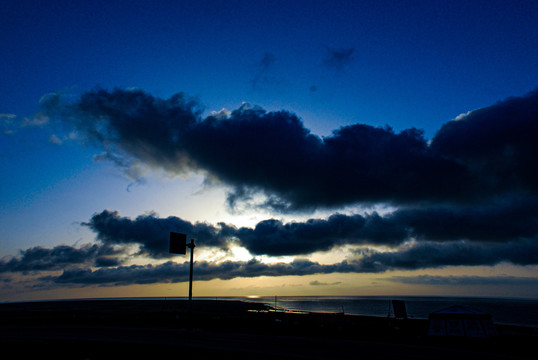 青海湖夕阳