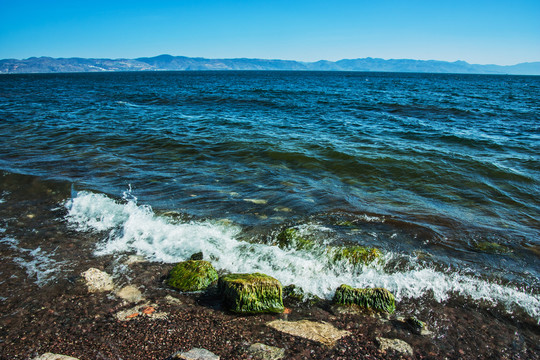 湖泊浪花