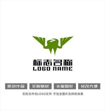 飞鸟牙科翅膀logo