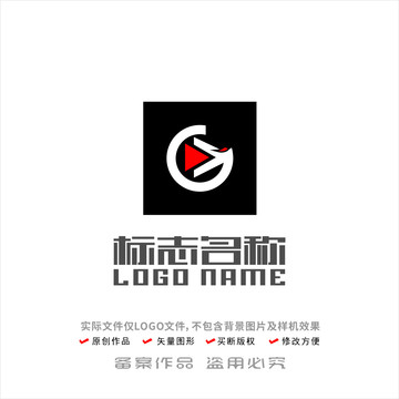 GK字母标志飞鸟影音logo